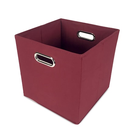 John Louis Home Fabric Bins, Canvas, Burgandy, 11 in W BIN-C-C04